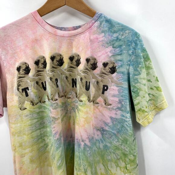UNIF Pug Conga Line Turnup Tie Dye Tee - Picture 5 of 8
